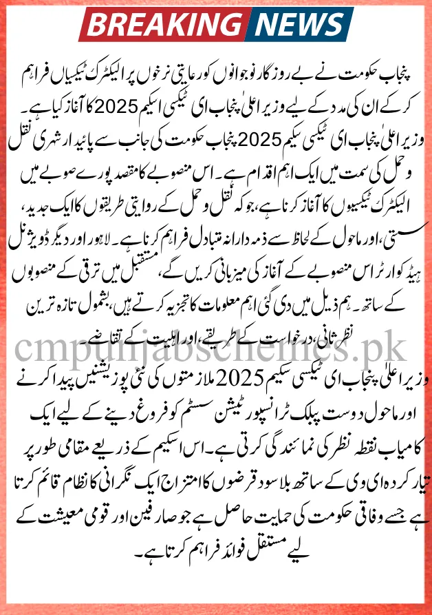 E Taxi Scheme