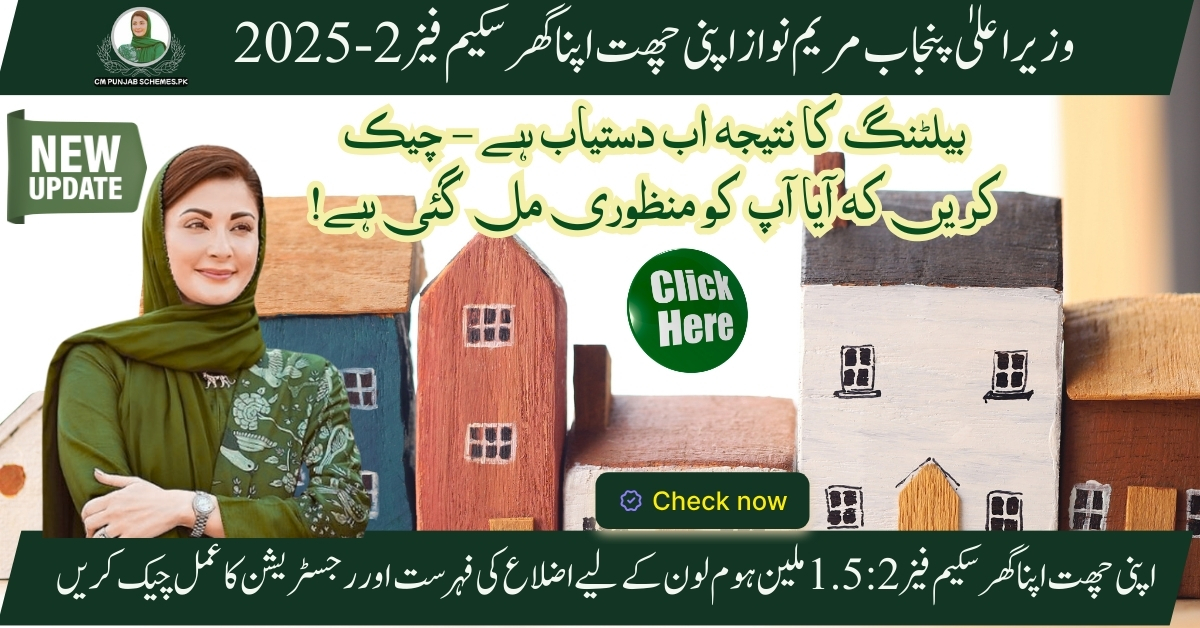 Apni Chhat Apna Ghar Scheme Balloting Results