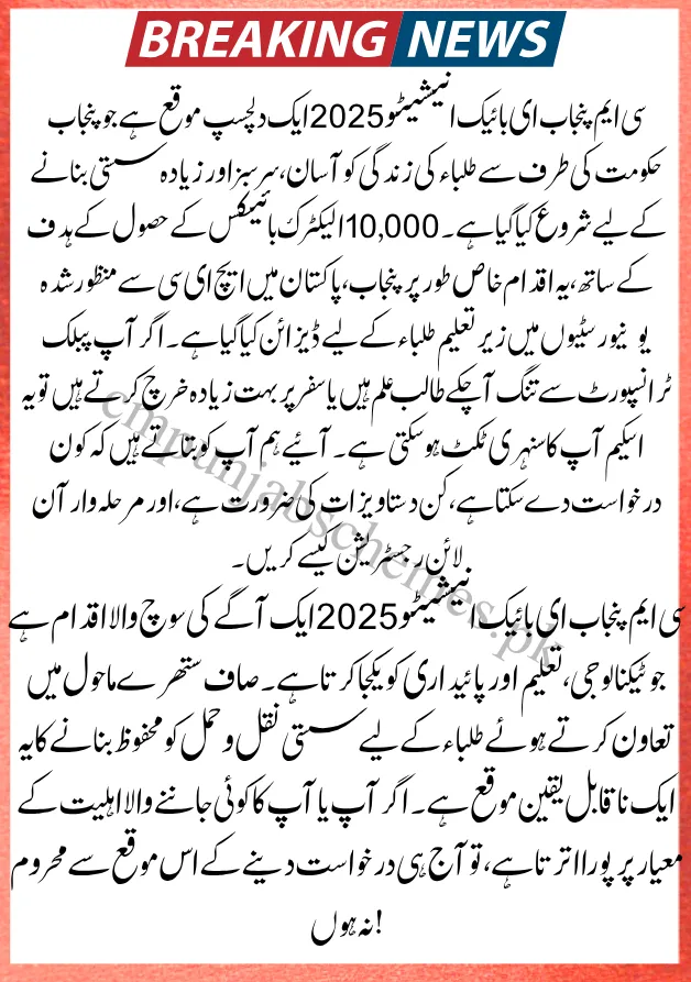 E Bike Initiative 2025