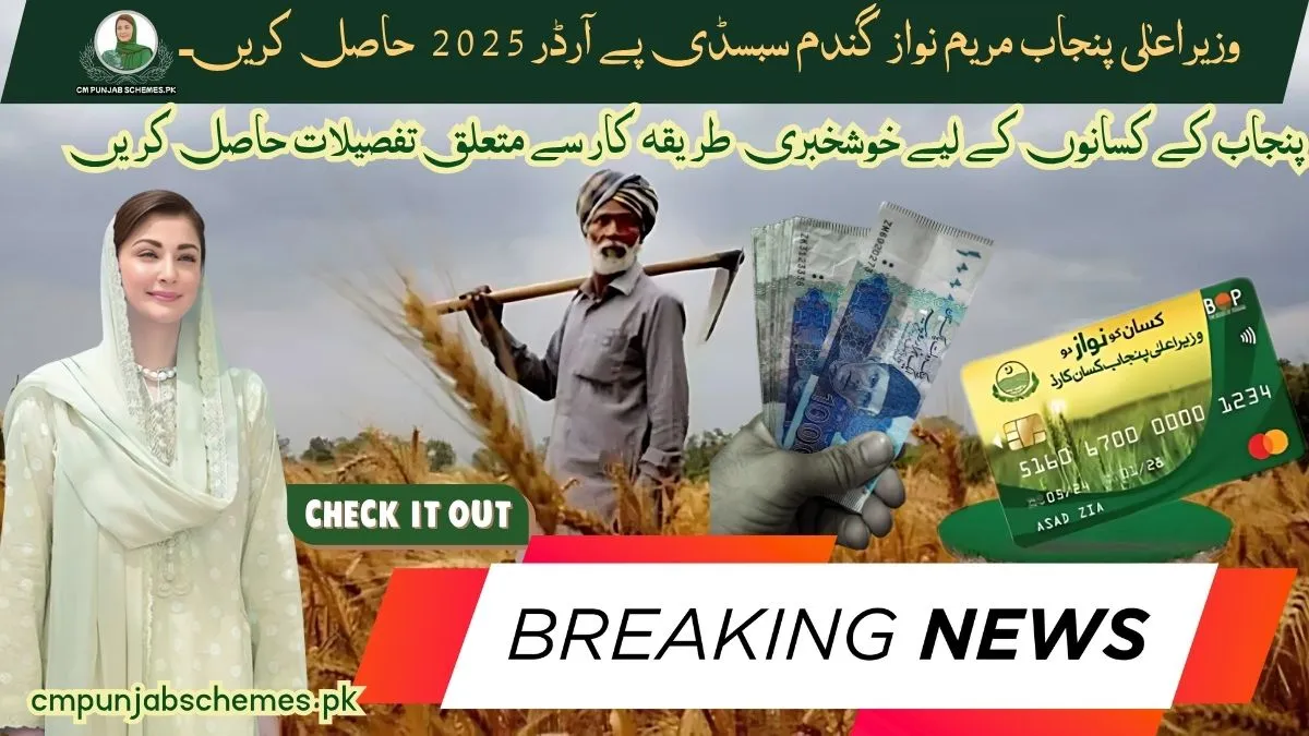 CM Punjab Issues Wheat Subsidy Payment Orders 2025 for Farmers Without Kisan Cards 1 Wheat Subsidy Pay Orders by CM Punjab