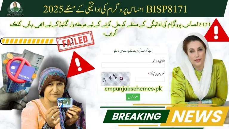 8171 Ehsaas Program Payment Issue August 2025