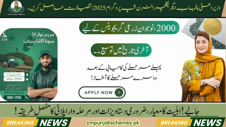 CM Punjab Agriculture Internship Program 2025