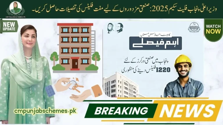CM Punjab Flat Scheme 2025 for Industrial labors